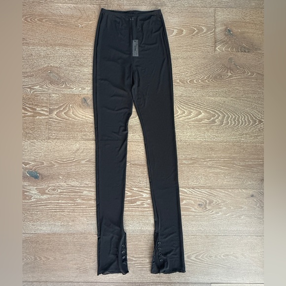 JOAH BROWN ‘Split Hem’ Leggings in Black Mesh - Picture 5 of 7